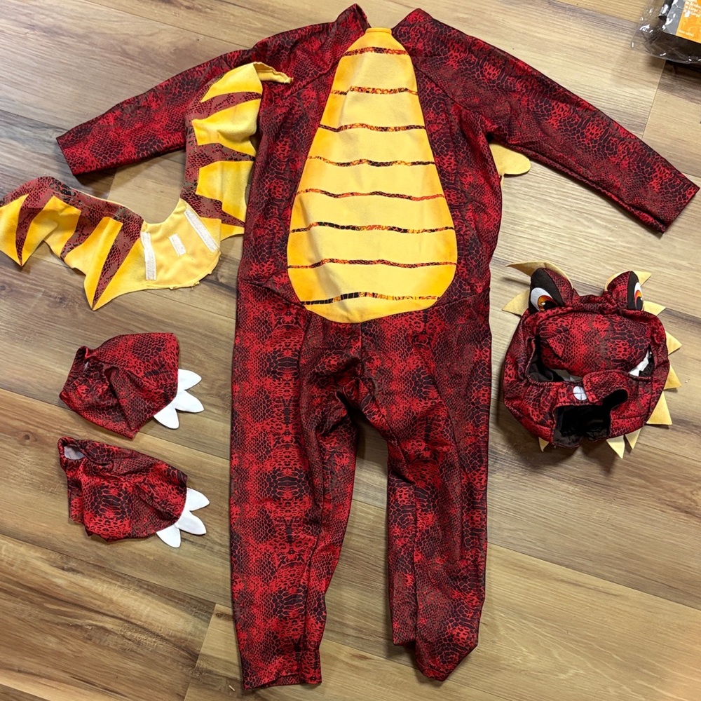 Red Dragon Kids Costume